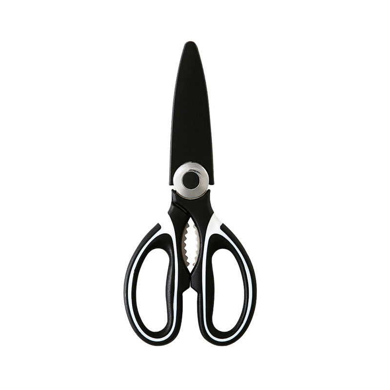 Multi-functional kitchen scissors household fish cutting vegetables roast meat chicken duck bones large stainless steel kitchen scissors wholesale