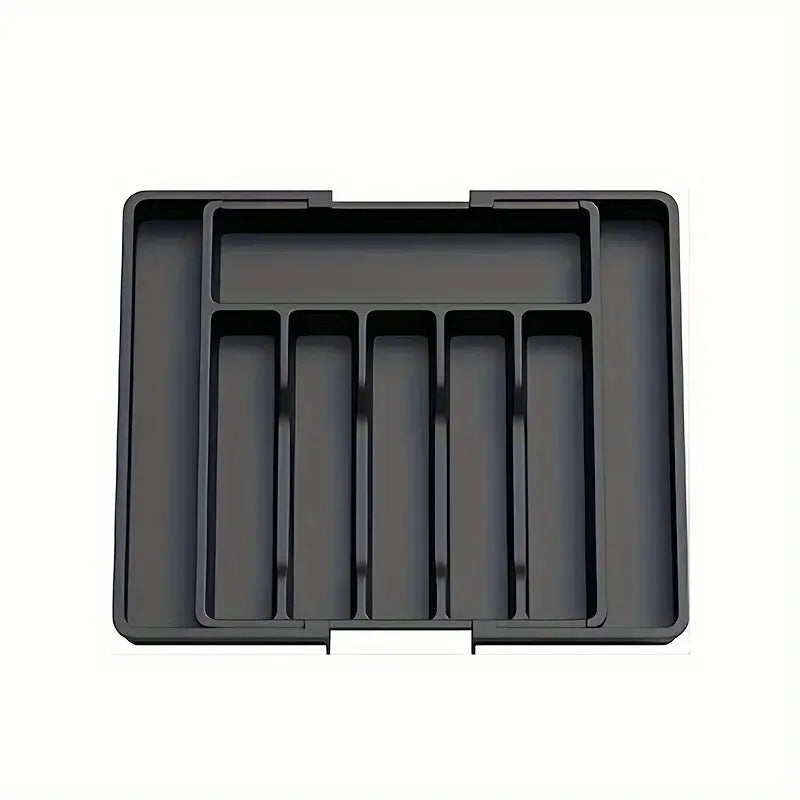 TEMU Cross-border New Expandable Utensil Tray Extended Tableware Storage Box Home Amazon