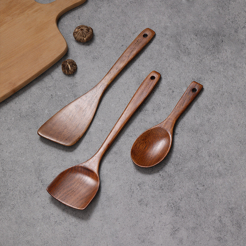 Non-Stick Pan Special Spatula for Cooking, Household Spatula, Wooden Spatula, Wooden Spoon, Rice Spoon, Wooden Spatula, Kitchen Utensils Spatula