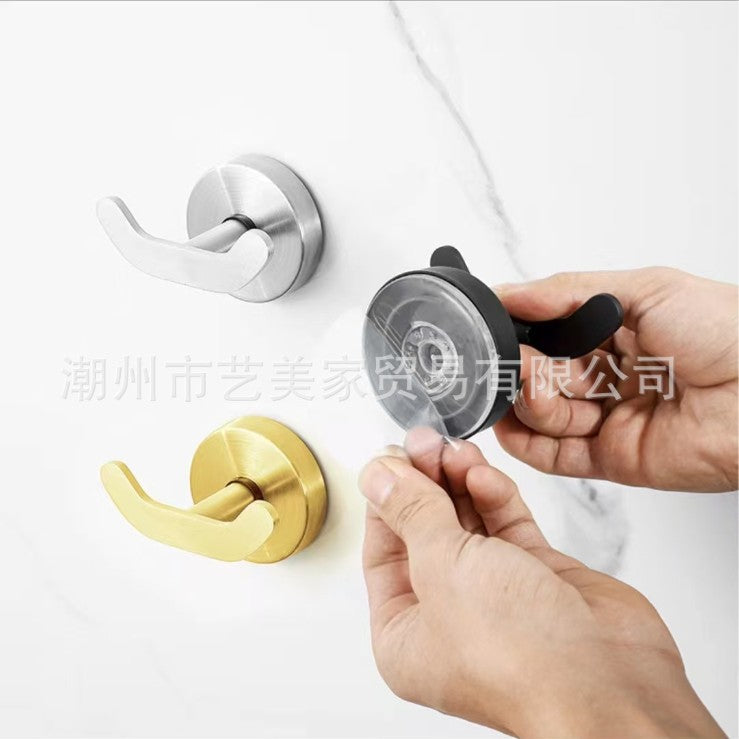 Cross-border Stainless Steel Suction Cup Hook Bathroom Kitchen Suction Cup Hook Strong Paste Hook Hook Hook Hook Single Hook