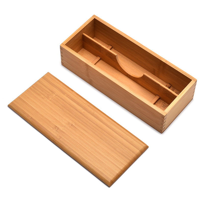 Japanese style chopsticks box with lid hotel spoon Fork tableware storage box lettering kitchen supplies compartment chopsticks basket