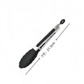 Cross-Border Black Silicone Clip High Temperature Resistant Kitchen Food Frying Stainless Steel Bread Clip Steak Clip Kitchen Food Clip