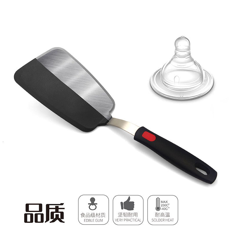 Cross-Border Silicone Cooking Utensils Non-Stick Pan Silicone Spatula Teppanyaki Cooking Spatula Pancake Tamagoyaki Spatula Leaking Spatula