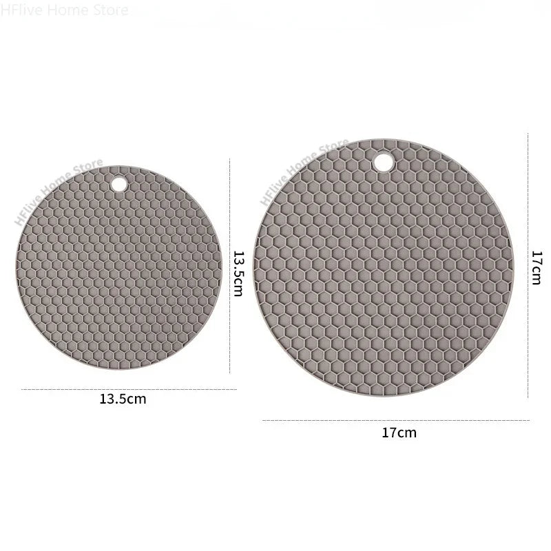 Table Mat Tool Multifunctional Kitchen Silicone Tableware Mat, Round Anti Slip Coffee Cup Coaster, Pot Holder