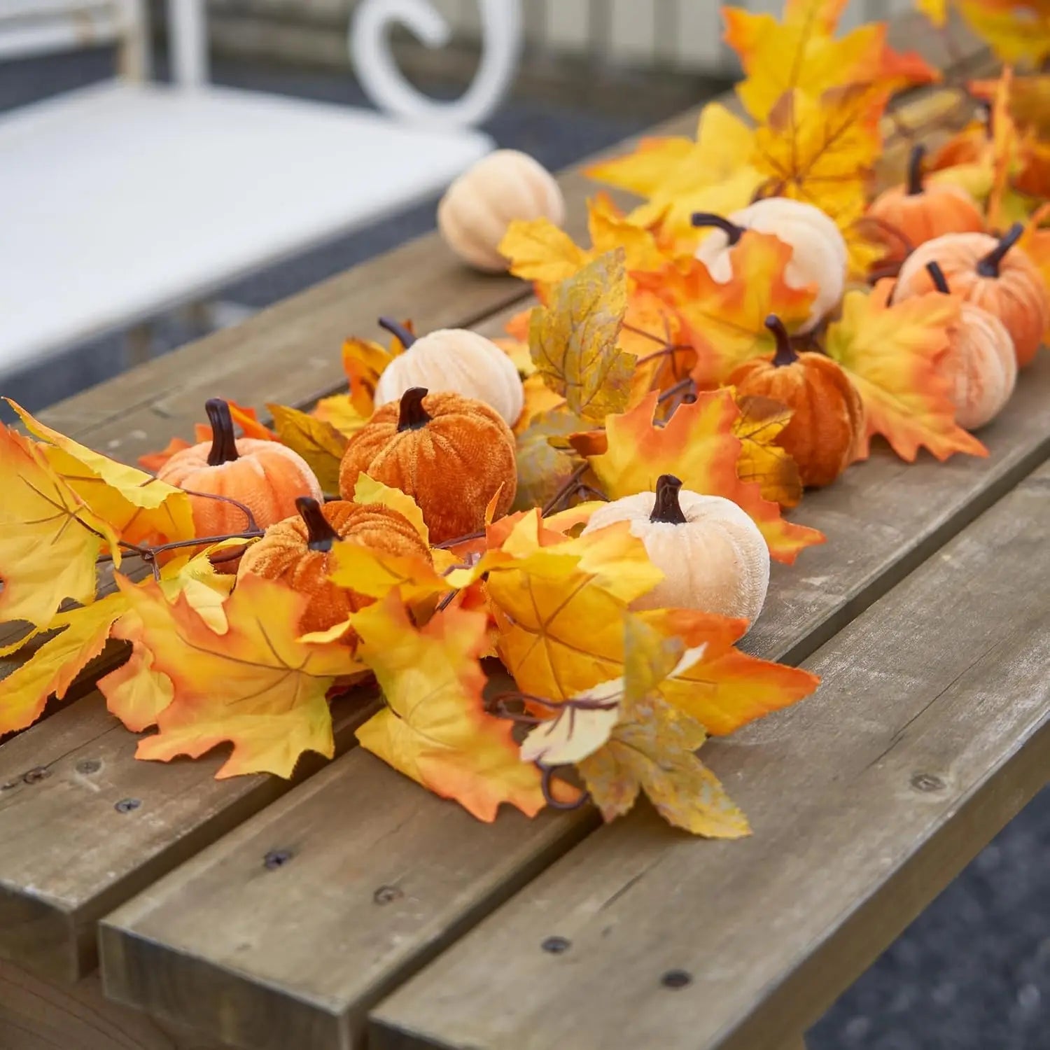 Velvet Pumpkin Decor Set