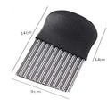 Stainless Steel Potato Chip Slicer Dough Vegetable Fruit Crinkle Wavy Kitchen Knife Cutter Chopper French Fry Maker
