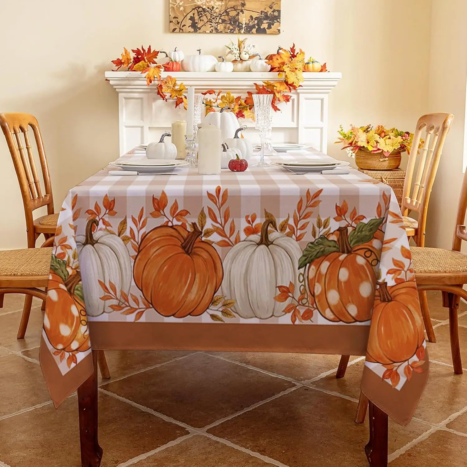 Buffalo Plaid Harvest Tablecloth