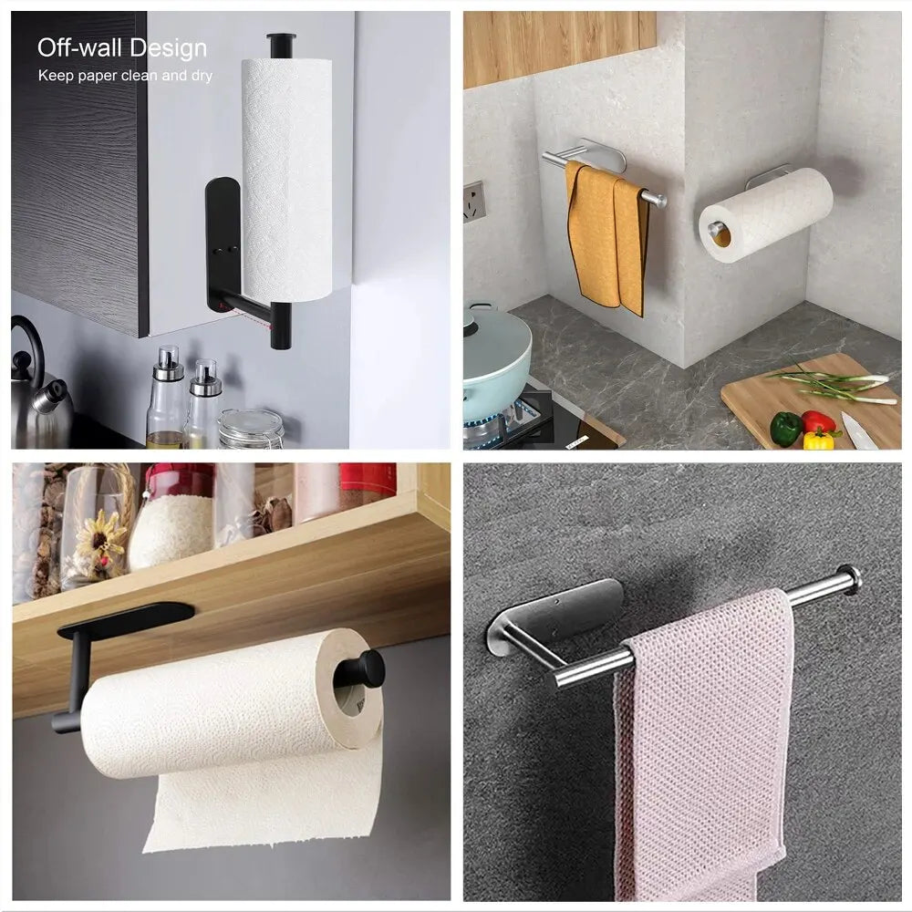 Kitchen Paper Towel Holder / Adhesive Tissue Hanger